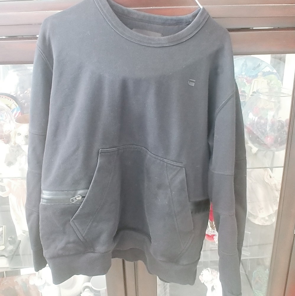 G- Star Raw Black Crewneck Sweater